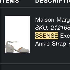 Maison Margiela Light Gray Ankle-Strap Block Heel